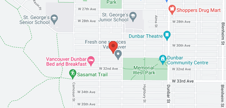 map of 3937 W 31ST AVENUE